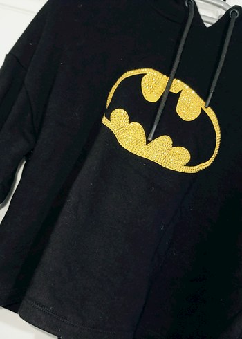 Kadın Siyah Kapüşonlu Sweatshirt - Görsel 2