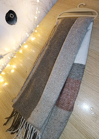 Eklips Kahve Bej Atkı - Görsel 2