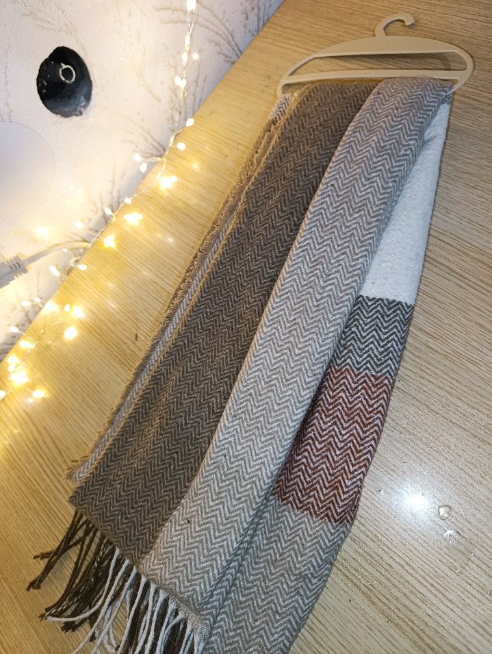 Eklips Kahve Bej Atkı - Görsel 2