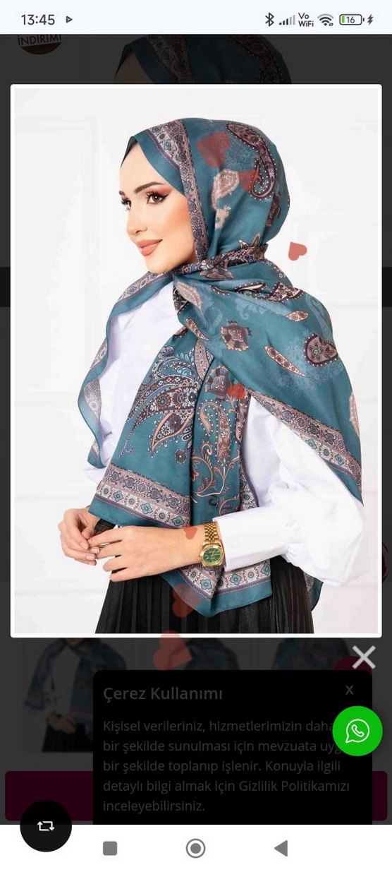 Çalıkuşu Desenli Pamuklu Şal -2 - Thumbnail - Görsel 3