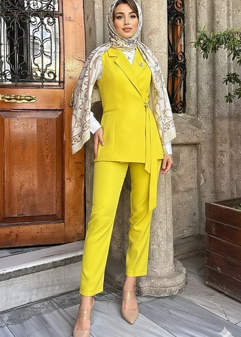 Kadın Yelek Pantolon İkili Takım - Görsel 4