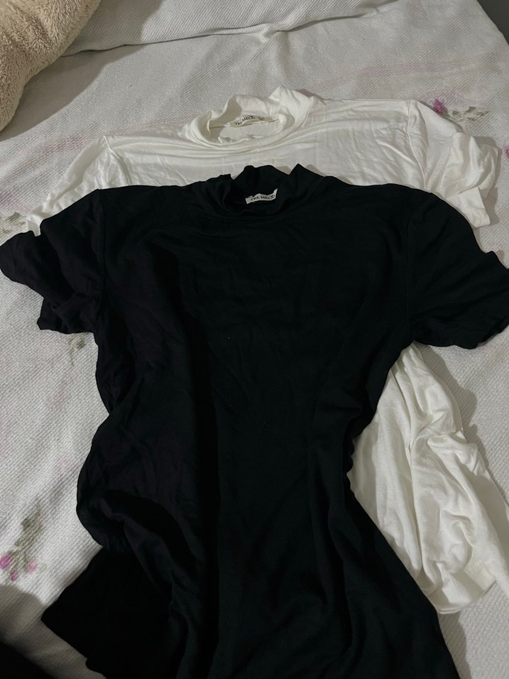 Kısa kollu yakalı body(SİYAH) - Görsel 3