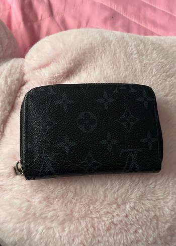 Louis Vuitton Siyah Monogramli Fermuarli Cuzdan