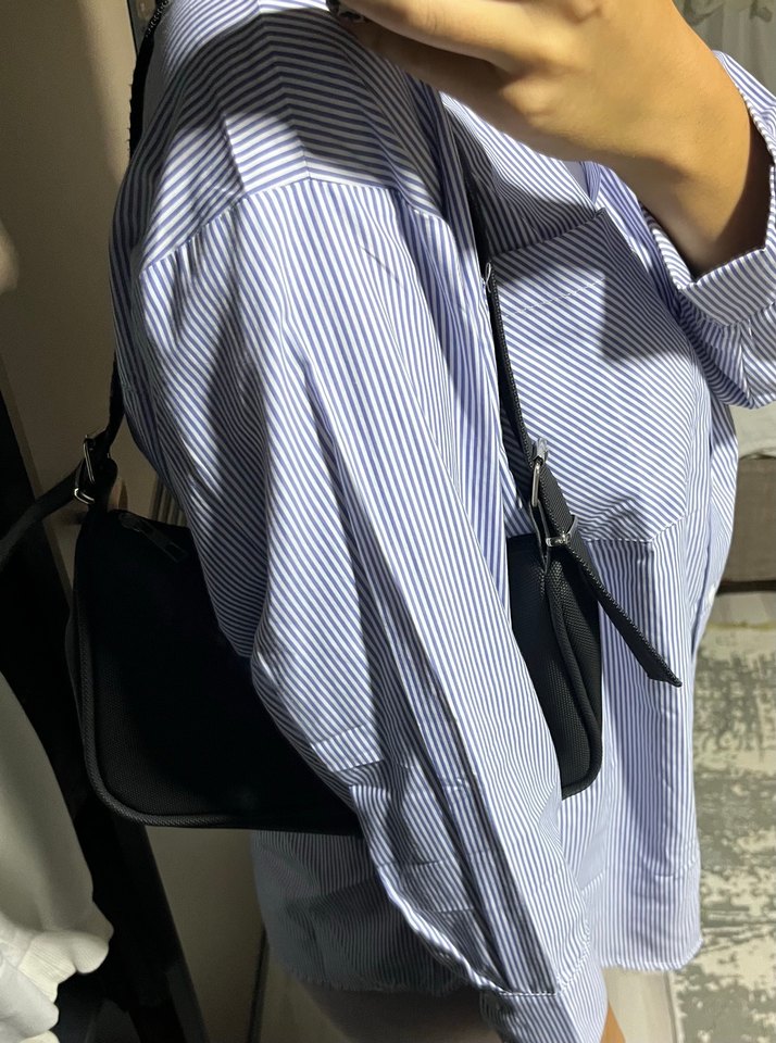 Siyah Minimalist Kadın Omuz Çantası - Görsel 2