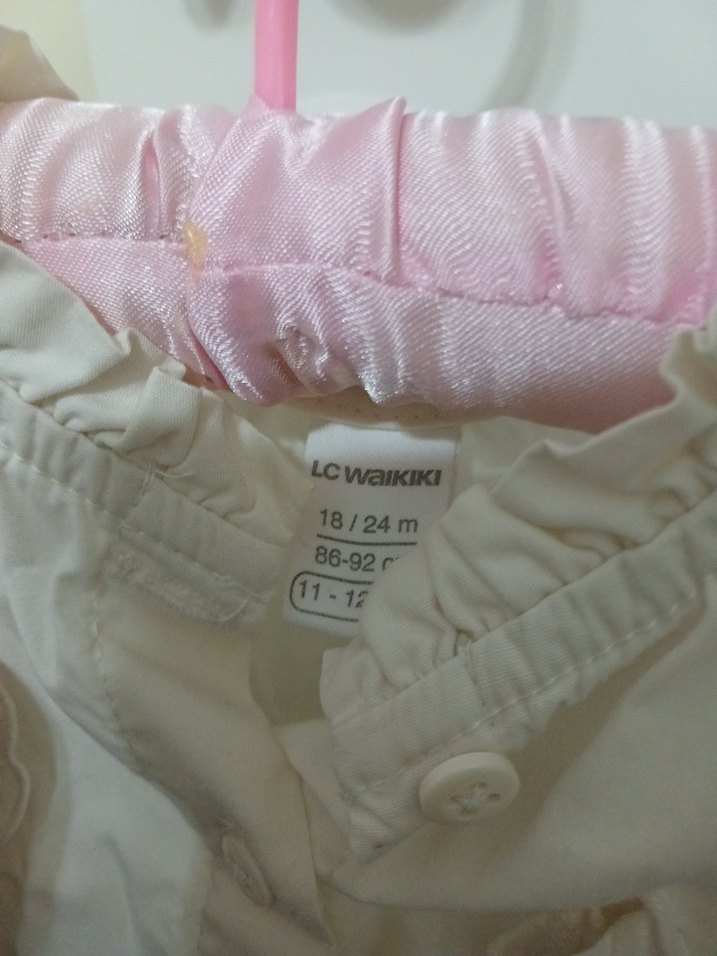 Kız Çocuk Beyaz Pamuklu Uzun Kollu Gömlek - Görsel 3