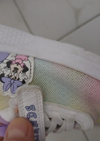 Kız Çocukları için Pastel Renkli Velcro Spor Ayakkabı - Görsel 3