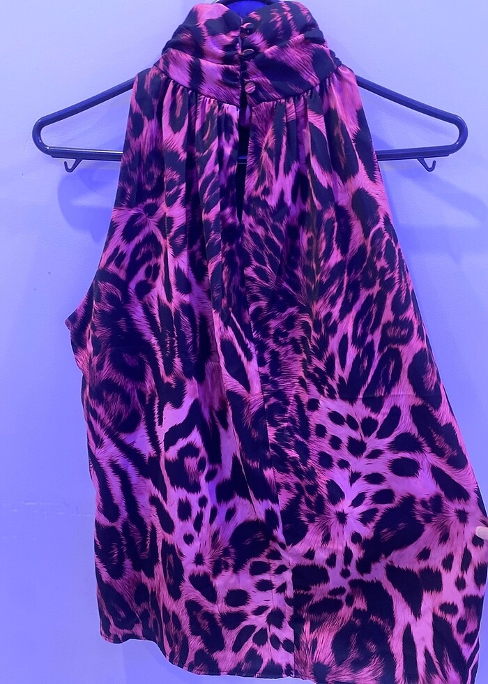 PEMBE LEOPARLI ŞIK ÜST - Görsel 2