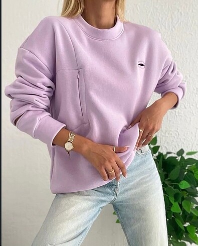 KOL DETAYLI OVERSİZE SWEAT