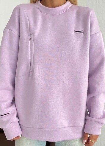 KOL DETAYLI OVERSİZE SWEAT - Görsel 3