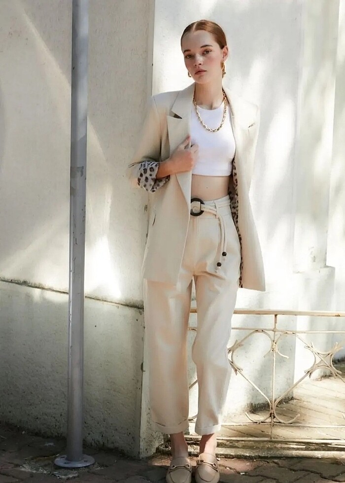 LEOPAR DETAYLI BLAZER CEKET - Görsel 2