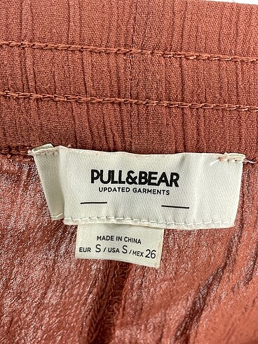 s Beden kahverengi Renk Pull and Bear Mini Şort %70 İndirimli.