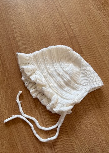 Beyaz Çocuk Örgü Bere - Görsel 2