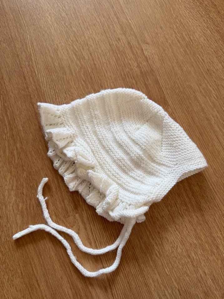 Beyaz Çocuk Örgü Bere - Görsel 2