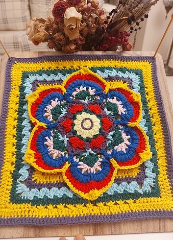 Diğer Byarzustore Blooming Lotus Square Motif