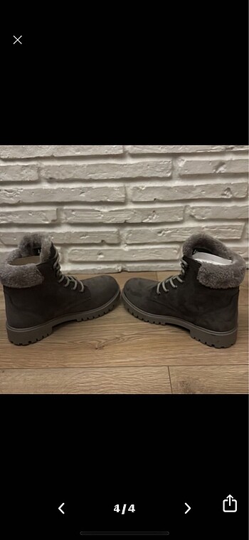 39 Beden gri Renk Deichmann kadın bot