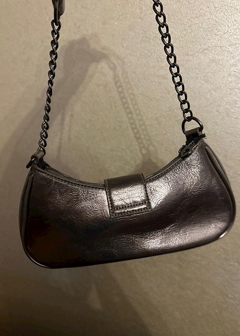 Pull and Bear Gri Deri Kadın Çanta