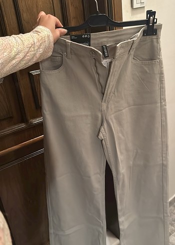 Gri Bol Kesim Pantolon