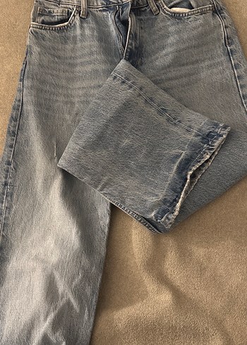 Mavi bol Kesim Kadın  Kot Pantolon - Görsel 6