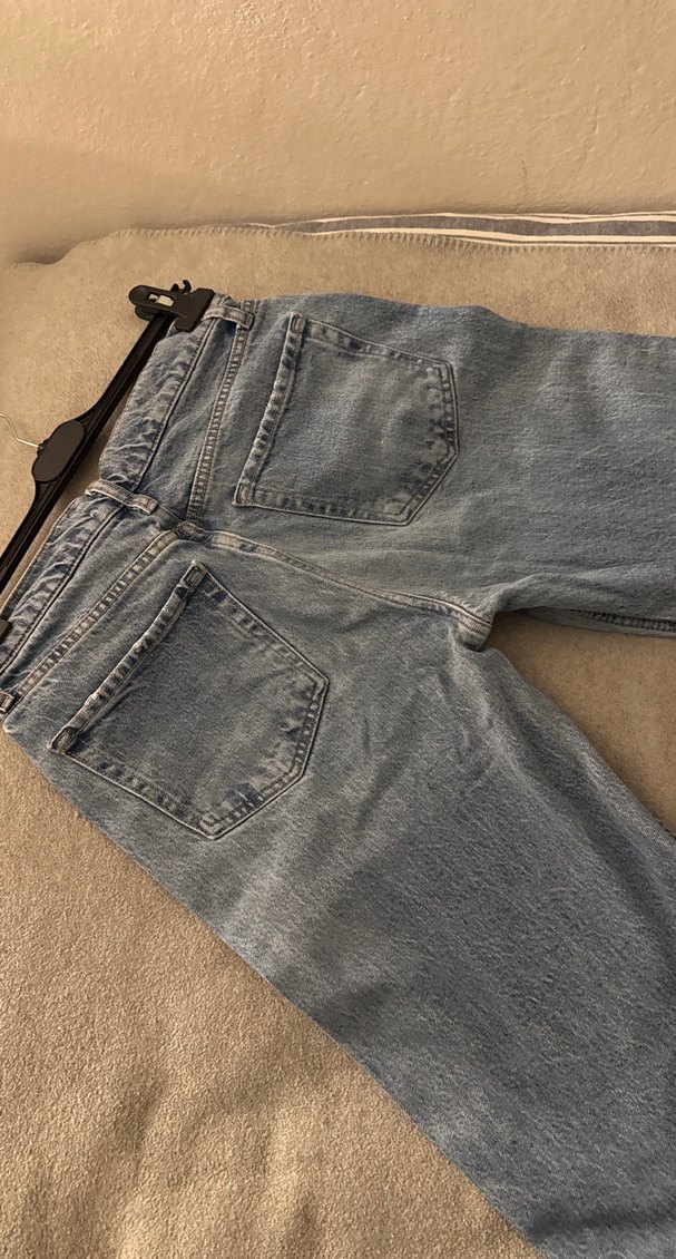 Mavi bol Kesim Kadın  Kot Pantolon - Görsel 4