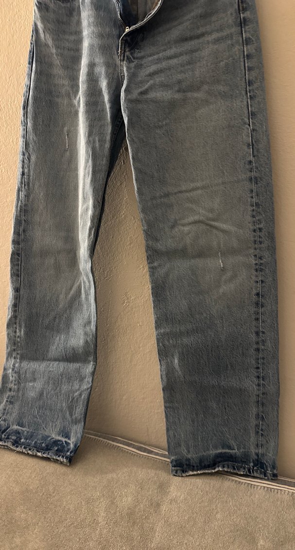 Mavi bol Kesim Kadın  Kot Pantolon - Görsel 3