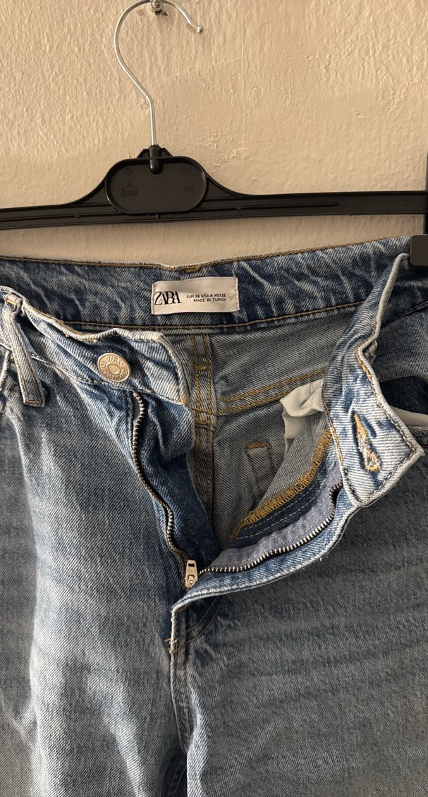 Mavi bol Kesim Kadın  Kot Pantolon - Görsel 2