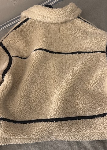 Bej Kürklü Fermuarlı Kadın Mont - Görsel 6