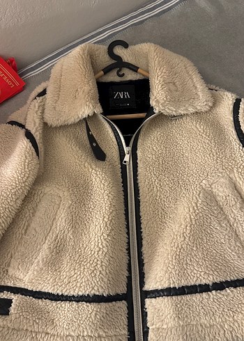 Bej Kürklü Fermuarlı Kadın Mont - Görsel 2