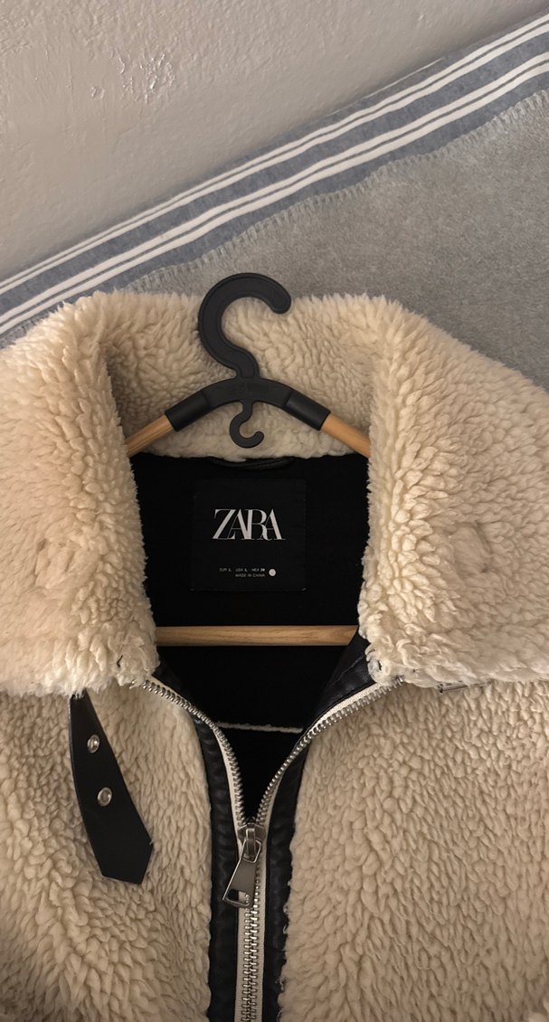 Bej Kürklü Fermuarlı Kadın Mont - Görsel 5