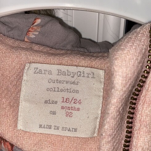 18-24 Ay Beden pembe Renk Zara baby kaşe kaban