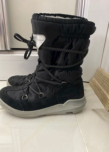 Sokak Stili çocuk Siyah Kürklü Dolgu Topuk Bot - Görsel 2