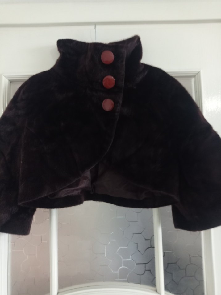 Kız Çocuk Düğmeli Koyu Kahverengi Bolero - Görsel 3