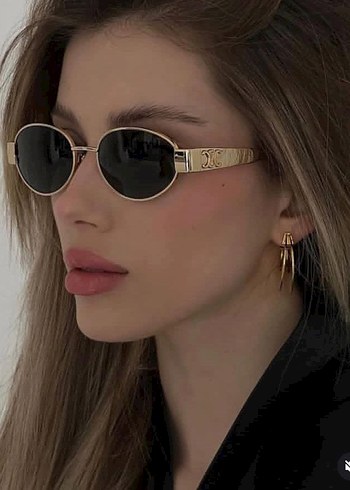 Celine Gri Parlak Kürklü Kadın Güneş Gözlüğü