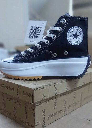 36 Beden siyah Renk Converse Siyah Denim Platform Kadın Spor Ayakkabı