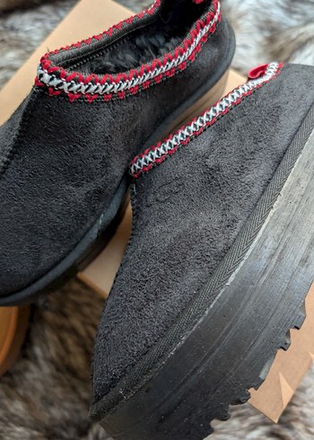 Siyah Kürklü Platform Topuklu Kadın Terlik - Görsel 4