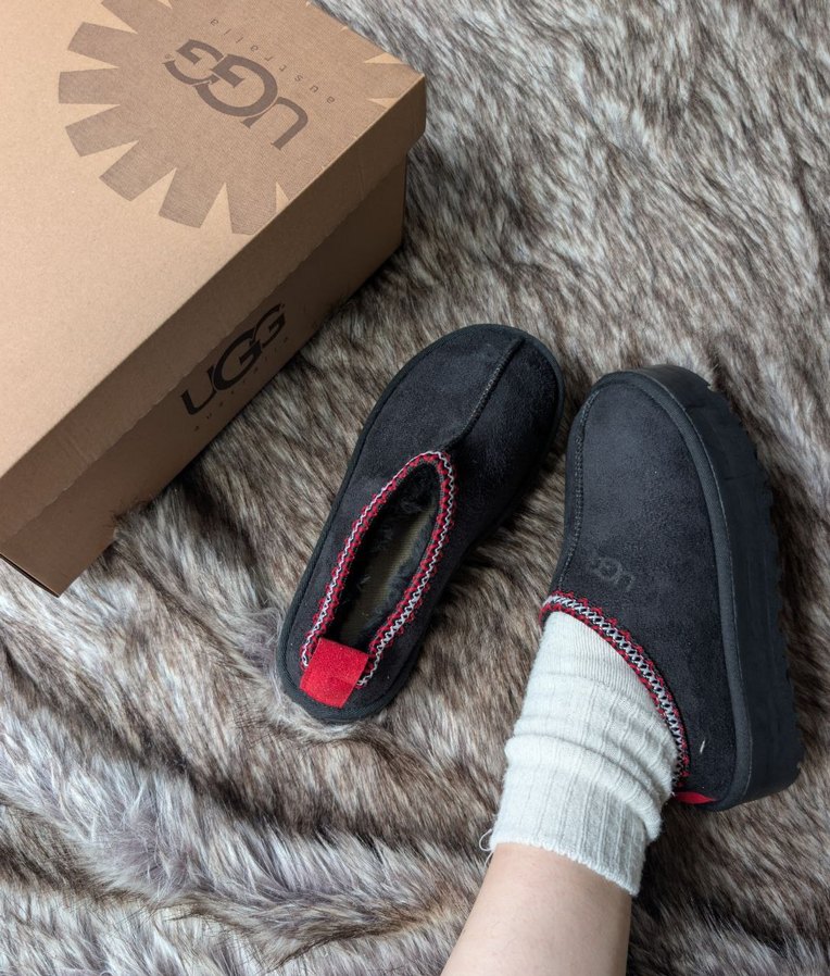 Siyah Kürklü Platform Topuklu Kadın Terlik - Görsel 2