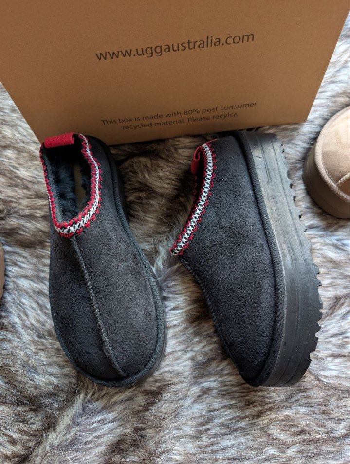 Siyah Kürklü Platform Topuklu Kadın Terlik - Görsel 5