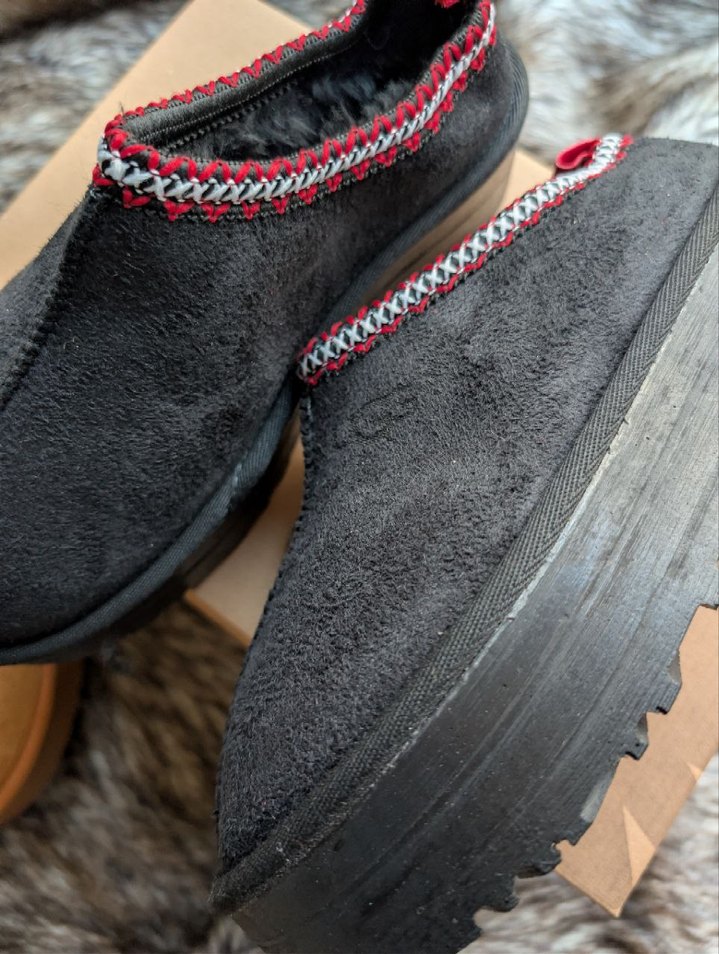 Siyah Kürklü Platform Topuklu Kadın Terlik - Görsel 4