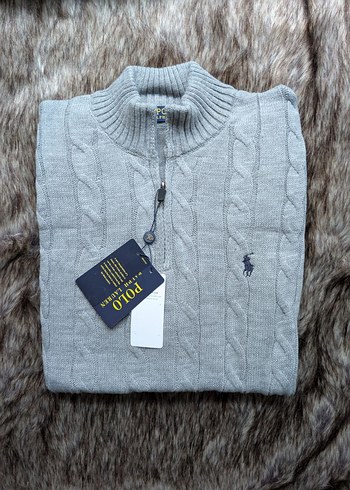 Erkek Koyu Gri Örgü Polo Yaka Triko - Görsel 6