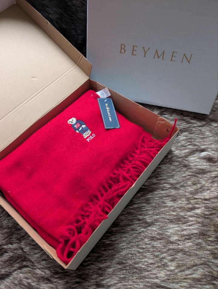 ralp laurenKırmızı Erkek Midi Boy Atkı - Görsel 2