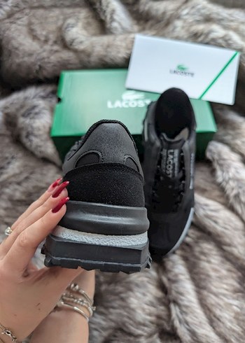 Siyah Lacoste Bağcıklı Erkek Spor Ayakkabı - Görsel 2
