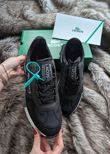 Siyah Lacoste Bağcıklı Erkek Spor Ayakkabı - Görsel 4
