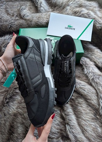 Siyah Lacoste Bağcıklı Erkek Spor Ayakkabı - Görsel 3