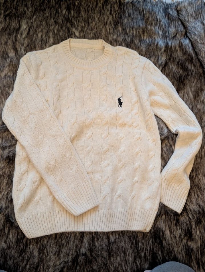 Erkek bayan  Örgü Kazak, Bisiklet Yaka, Uzun Kollu - Görsel 3