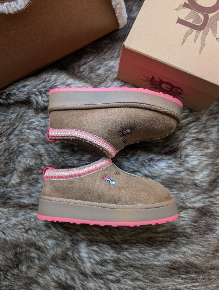 yeni Kürklü Kadın Kahverengi Dolgu Topuk  ugg bot - Görsel 4