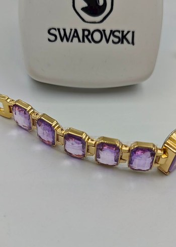 Swarovski Mor Taşlı Kadın Kol Saati - Görsel 4