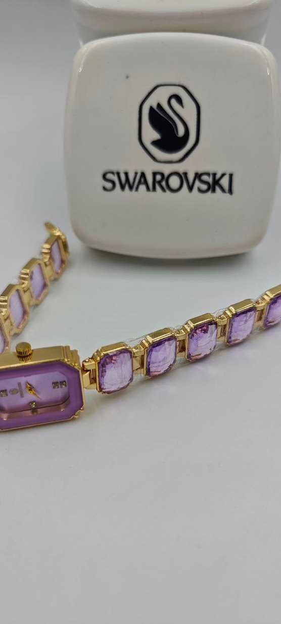 Swarovski Mor Taşlı Kadın Kol Saati - Görsel 3