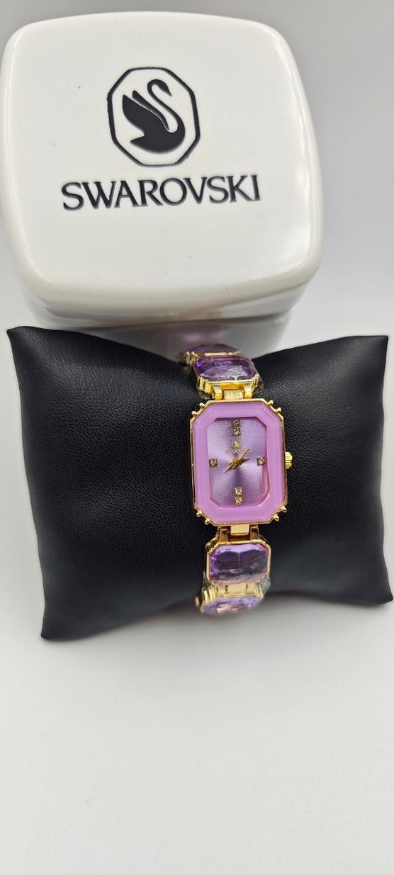 Swarovski Mor Taşlı Kadın Kol Saati - Görsel 2