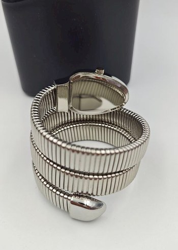 Gri Mavi Taşlı Kadın Bileklik Saat - Görsel 5