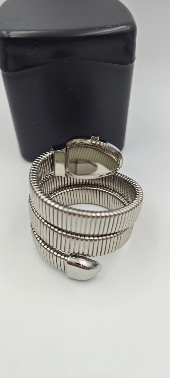 Gri Mavi Taşlı Kadın Bileklik Saat - Görsel 5