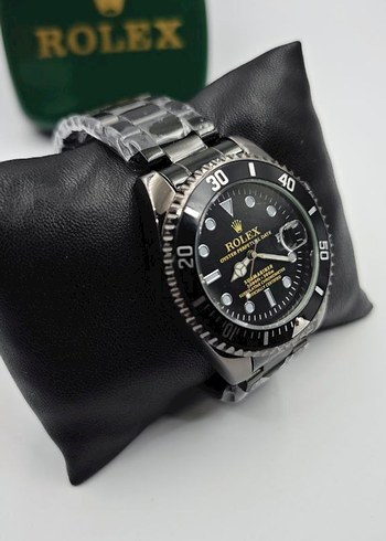 Siyah Klasik Rolex Erkek Saat - Görsel 5